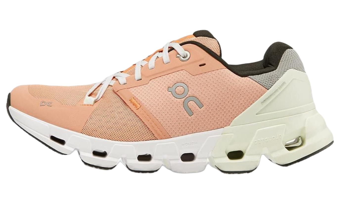 (Women) On Cloudflyer Slip-Resistant Running Shoes Pink Black 71.98669