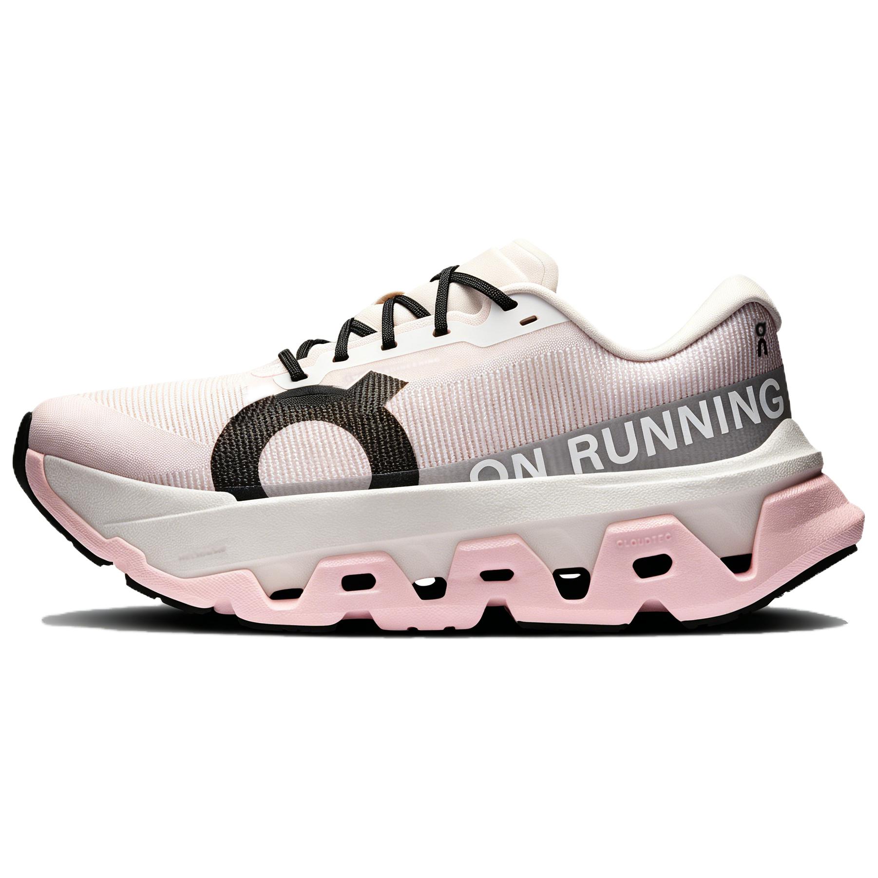 (Women) On Cloudmonster 3 Hyper Running Shoes Pink White - Comfy, Cushioned, Breathable 3WG10044732