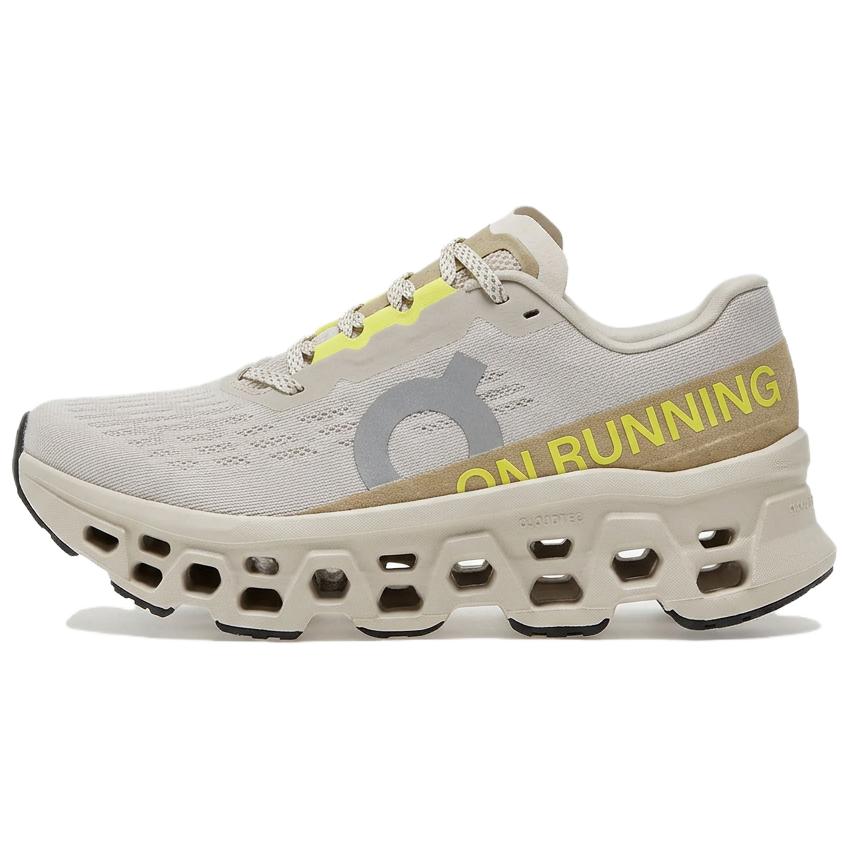 (Women) On Cloudmonster 3 Running Shoes Beige Comfortable Soft Trainers. 3WG10914921