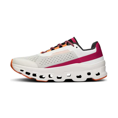 (W) On Cloudmonster 'White Red CMFT'