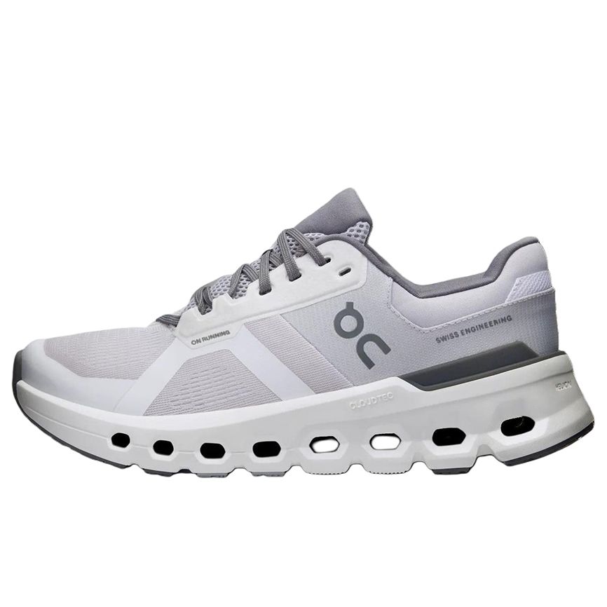 (Women) On Cloudrunner 2 Running Shoes Grey White - Comfortable & Minimalist Design 3WE10130622