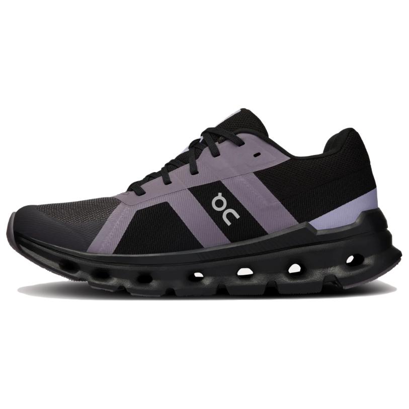 (Women) On Cloudrunner Running Shoes Black Purple - Comfortable & Slip-Resistant. 46.98077