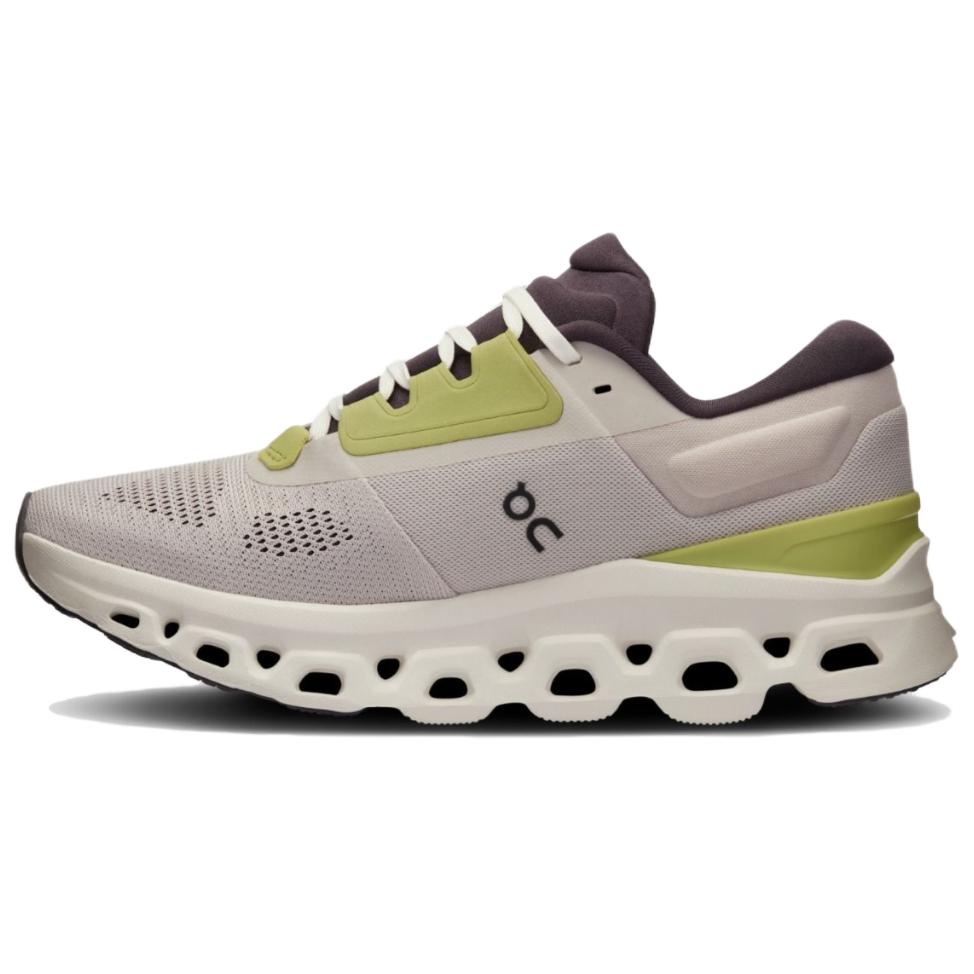 (Women) On Cloudstratus 3 Running Shoes White/Grey - Cushioned & Durable Mesh 3WD30122143