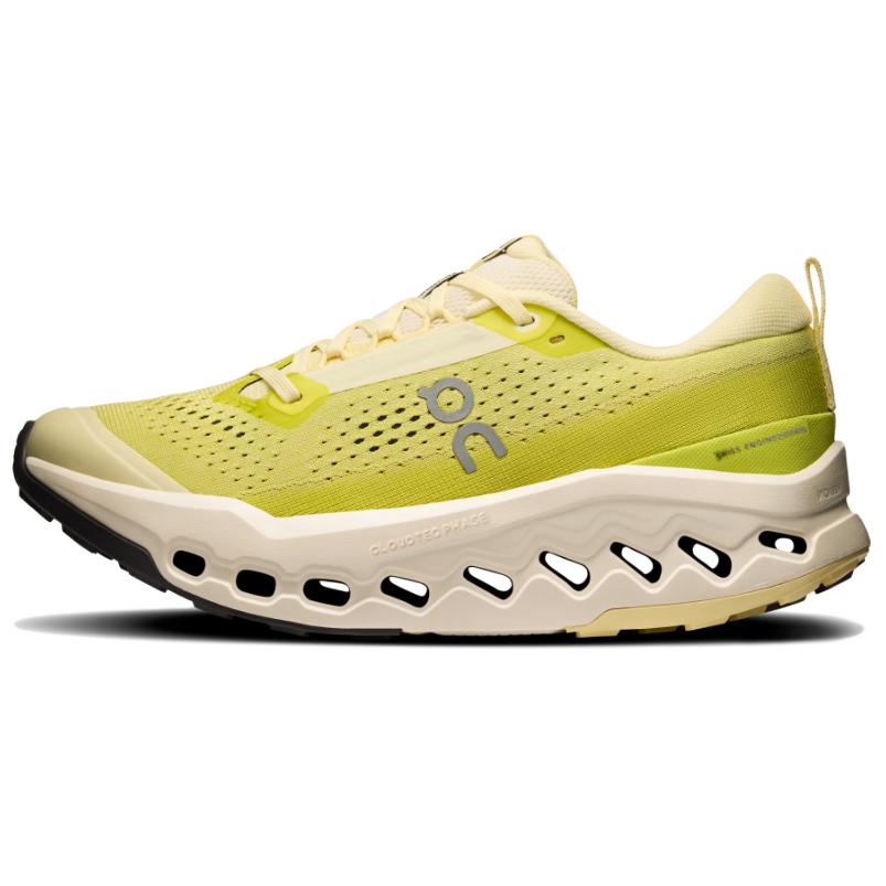 (Women) On Cloudsurfer Trail 2 Low-Top Casual Shoes Light Yellow Green Breathable. 3WF30103072