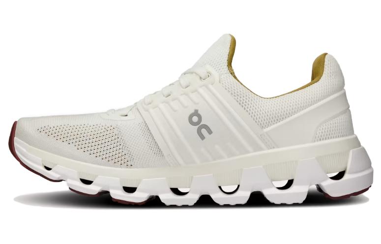 (Women) On Cloudswift Running Shoes White Green - Lightweight Cushioned Trainers. 3WD30181407