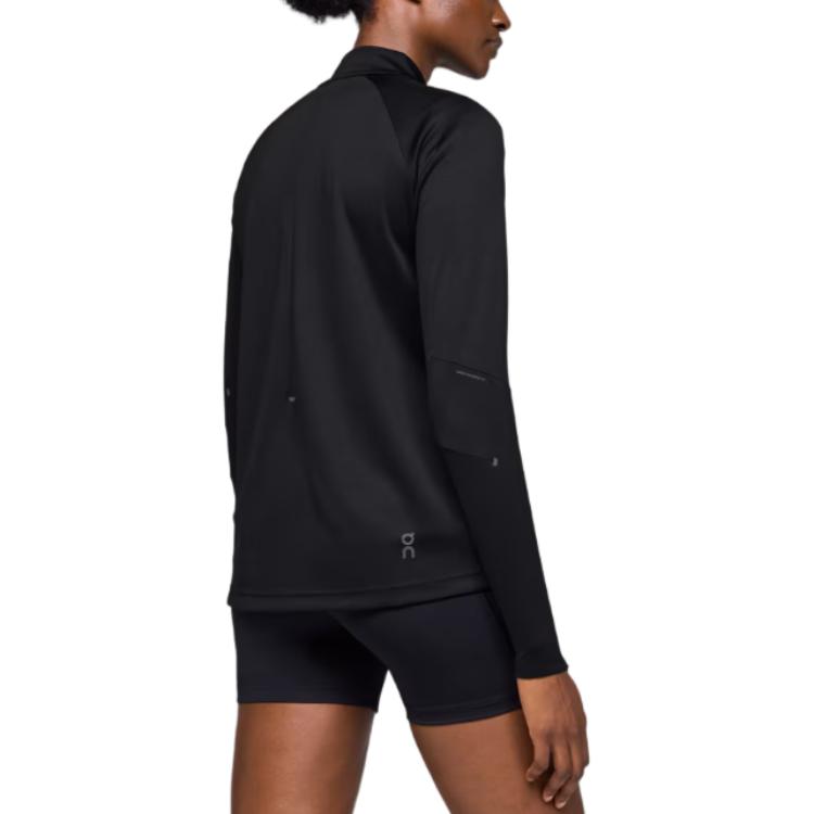 Shop (W) On Running 黑色长袖快干排湿运动T恤 1WE10780553
