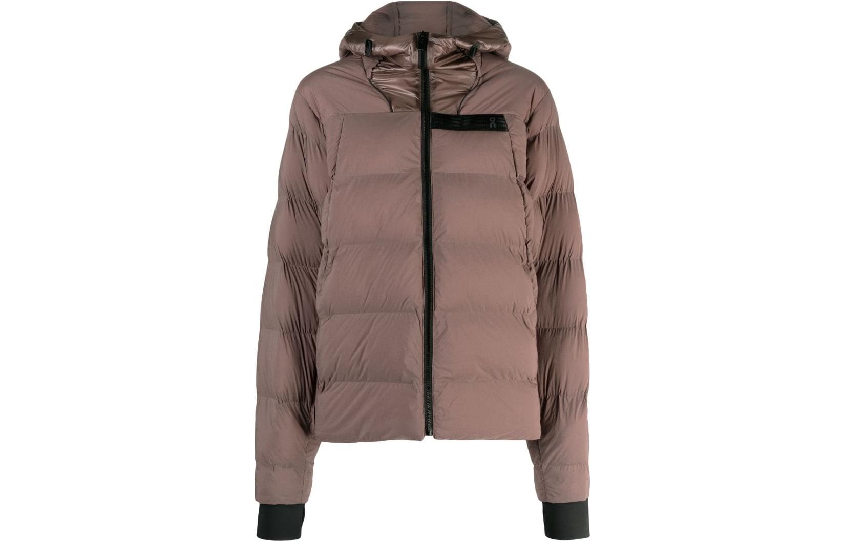 Order (W) ON Running 拼色连帽羽绒外套 - 葡萄紫 1WD30100434