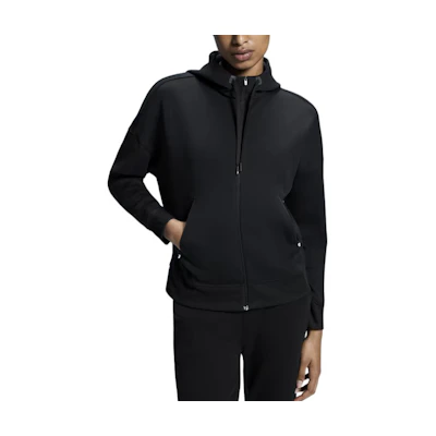 (Women) On Running Loose Fit Logo Zip Hoodie Jacket - Black 1WE11800553