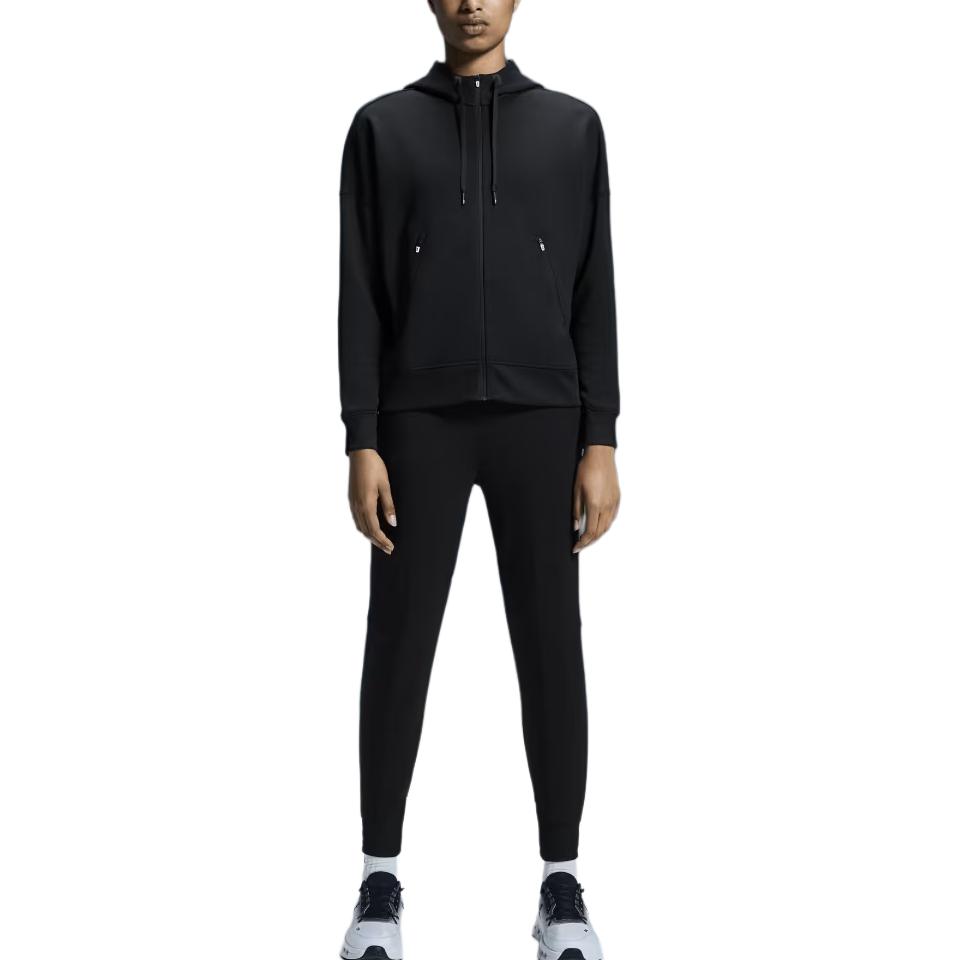 Lookbook (W) オンランニング ルーズフィット ロゴ ジップフーディージャケット - ブラック 1WE11800553