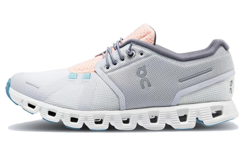 Buy On昂跑 Cloud 5 Push 透氣減震防滑 低幫 生活休閒鞋 女款 灰藍粉