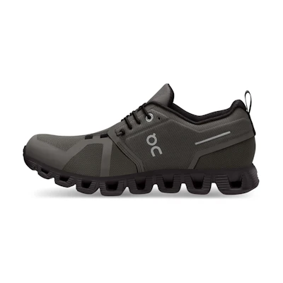 (W) On Running Cloud 5 Waterproof Olive Black