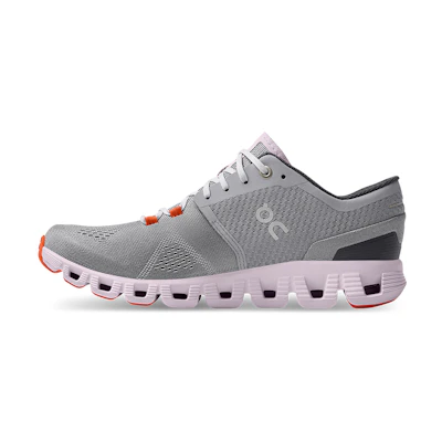 (W) On Running Cloud X Alloy Grey Lily Pink