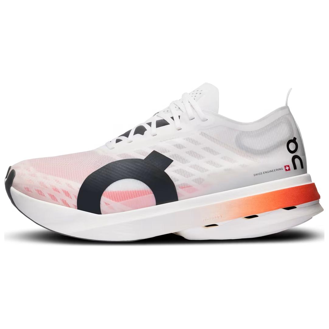 (Women) On Running Cloudboom Strike Low-Top Running Shoes White/Pink Anti-Slip 3WE30470462