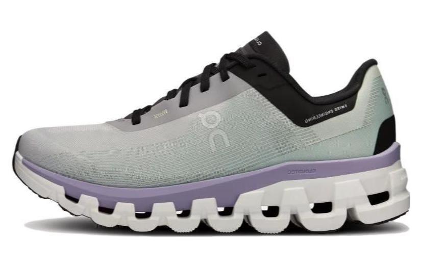 (Women) On Running Cloudflow Running Shoes Grey Purple - Comfortable & Durable. 3WD30111501