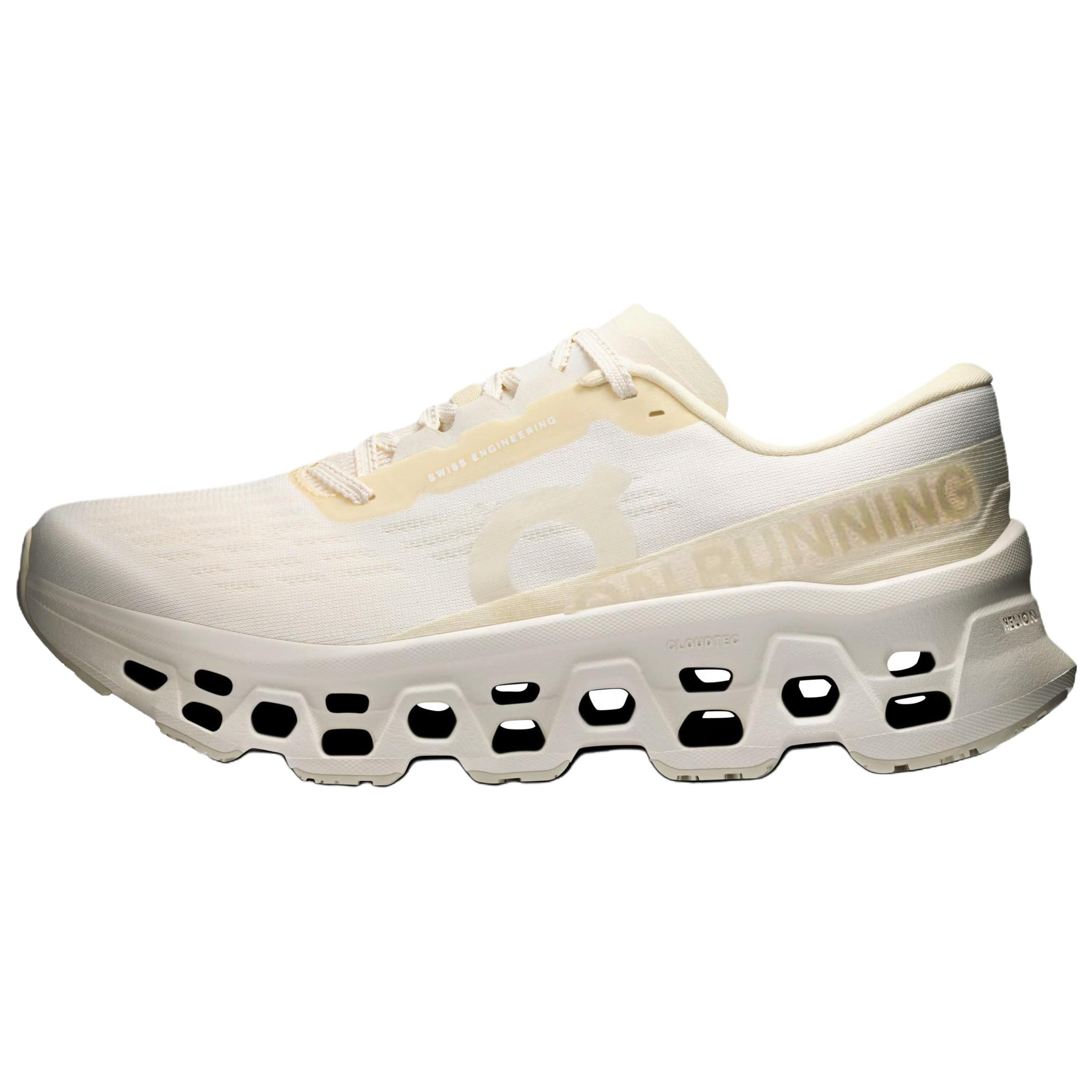 (Women) On Running Cloudmonster 3 LN1 Comfortable Running Shoes White 3WG10805508
