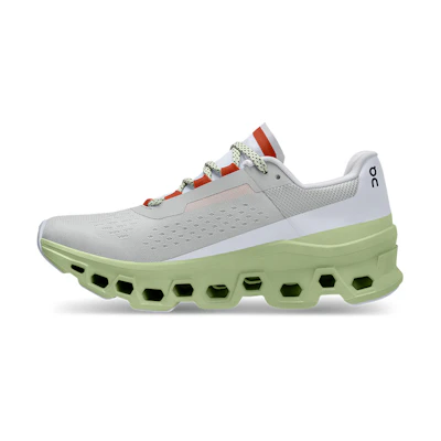 (W) On Running Cloudmonster Glacier Grey Meadow Green