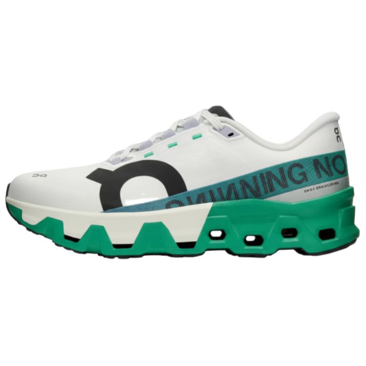 (Women) On Running Cloudmonster Hyper White/Green/Black Cushioned Running Shoes 3WE10121560