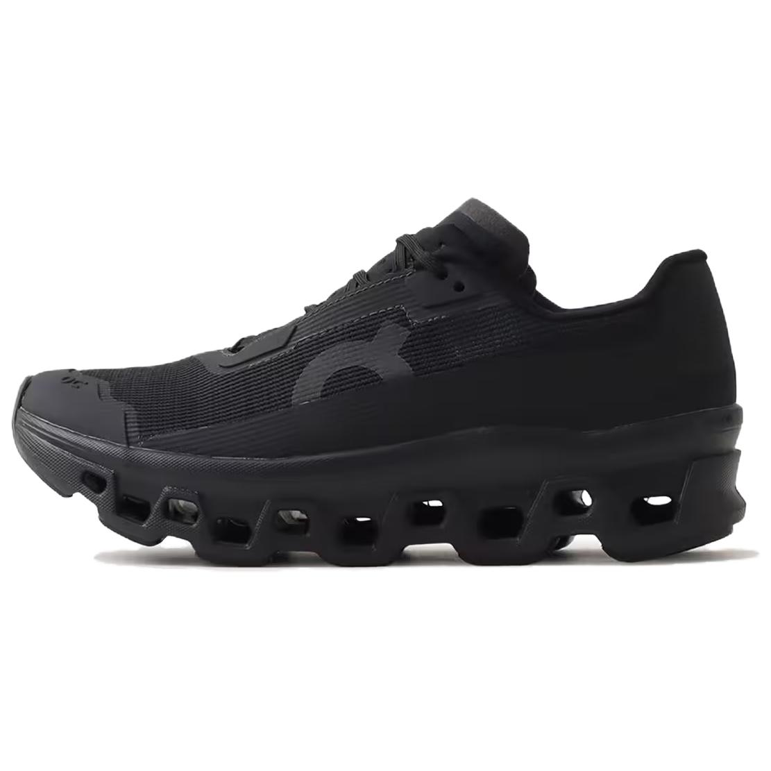 (Women) On Running Cloudmonster Void Black Comfortable Running Shoes 3WG10811043