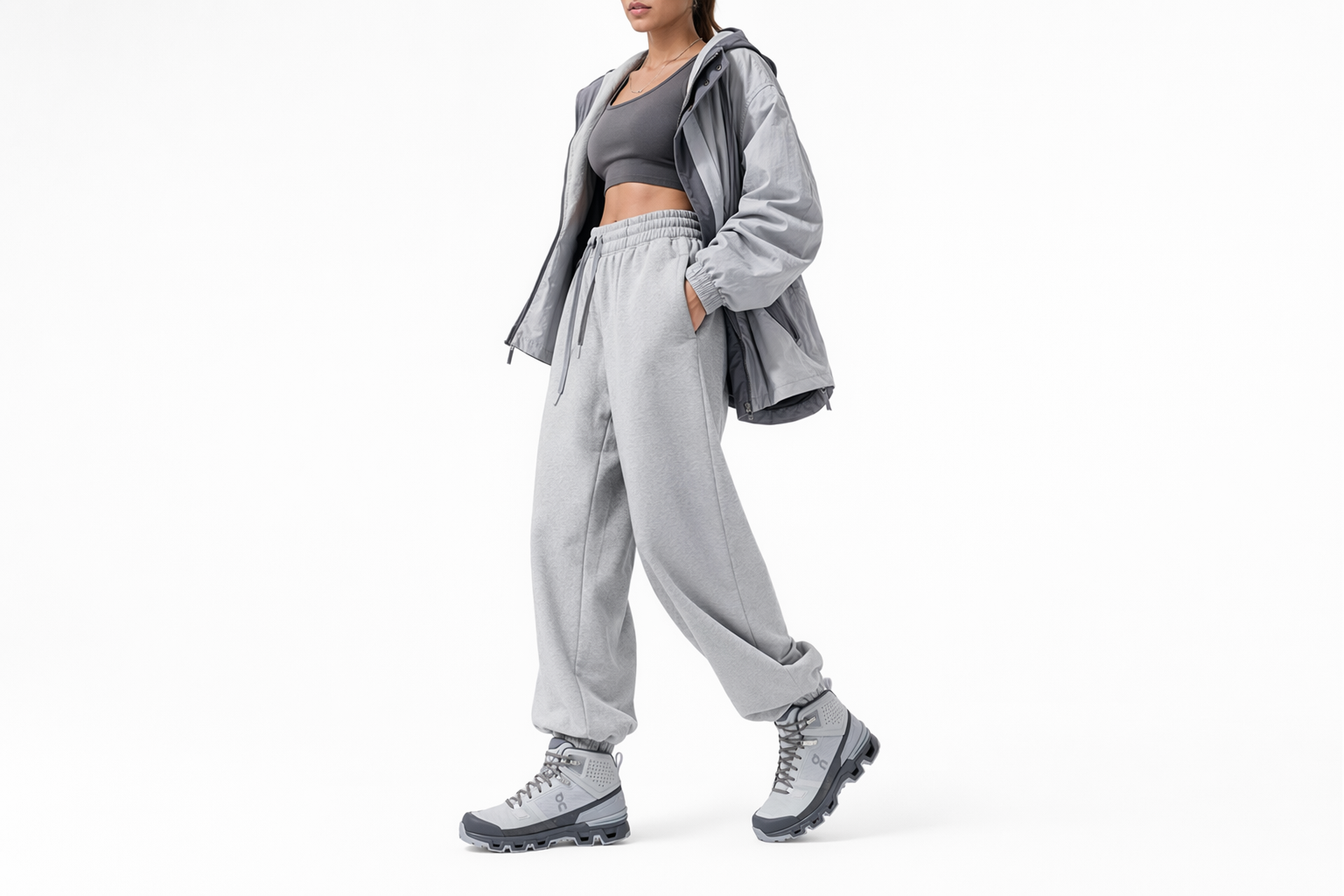Order (W) On Running Cloudrock 2 Waterproof ''Grigio Bianco'' 63.98608