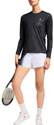 (W) ON Running Court 長袖運動上衣 黑色舒適圓領長袖T恤 1WE12880553 Lookbook (W) ON Running Court 長袖運動上衣 黑色舒適圓領長袖T恤 1WE12880553