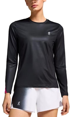 (W) ON Running Court 長袖運動上衣 黑色舒適圓領長袖T恤 1WE12880553 Shop (W) ON Running Court 長袖運動上衣 黑色舒適圓領長袖T恤 1WE12880553