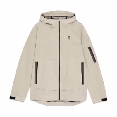 (Women) On Running Trek Waterproof Lightweight Durable Jacket Grey/White 1WE10380554
