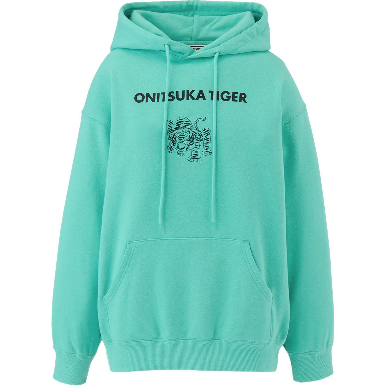 (Women) Onitsuka Tiger  Beige Hoodie - Cartoon Animal Print Casual Sweatshirt. 2182B259-300