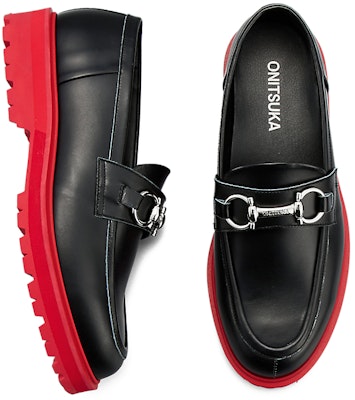 (Women) Onitsuka Tiger Bit Loafer 'Black Classic Red' 1182A642-001 Cheap (Women) Onitsuka Tiger Bit Loafer 'Black Classic Red' 1182A642-001