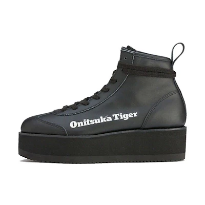 (W) Onitsuka Tiger Delegation Chunk High Top Shoes 'Black Faux Fur'