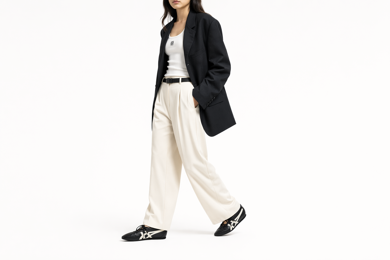 Order (W) Onitsuka Tiger GYMNARINA 黑色/奶油色 1182A704-001