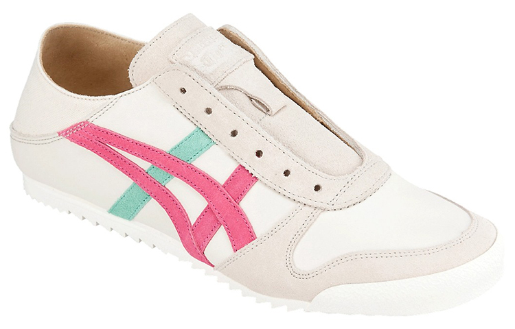 Order Onitsuka Tiger 鬼塚虎 台灣 Slip-on 舒適 輕便 低筒 跑步鞋 女款 白綠粉拼接