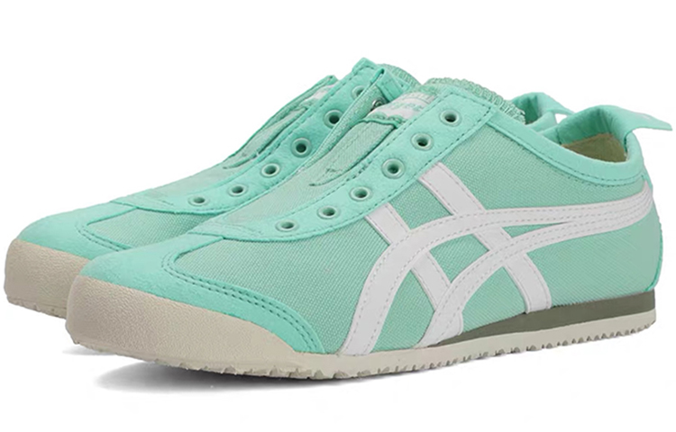 Lookbook Onitsuka Tiger鬼塚虎 MEXICO 66 SLIP-ON 經典休閒 低筒 慢跑鞋 女款 綠色