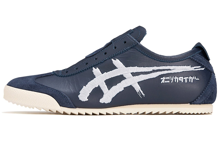 (Women) Onitsuka Tiger Mexico Slip-On Deluxe 'Peacoat Pure Silver' 1182A186-400