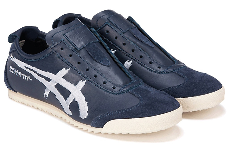 Order (W) Onitsuka Tiger México Slip-On Deluxe NM Azul Marino Plata Pura 1182A186-400