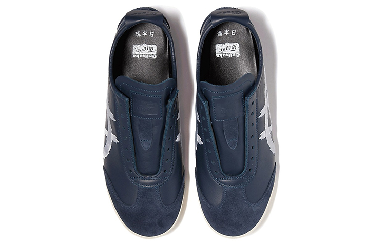 Lookbook (W) Onitsuka Tiger México Slip-On Deluxe NM Azul Marino Plata Pura 1182A186-400
