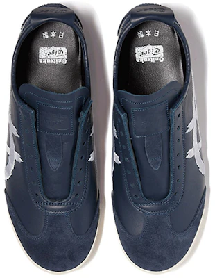 (W) Onitsuka Tiger México Slip-On Deluxe NM Azul Marino Plata Pura 1182A186-400 Lookbook (W) Onitsuka Tiger México Slip-On Deluxe NM Azul Marino Plata Pura 1182A186-400