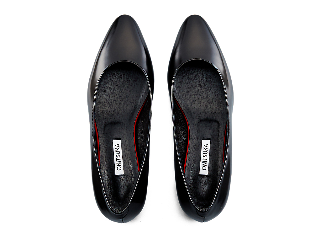 Details for (W) 鬼塚虎高跟鞋 '亮黑色' 1182A608-001