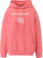 (Women) Onitsuka Tiger Red Hoodie Long Sleeve Casual Sports Sweatshirt 2182B259-700 (Women) Onitsuka Tiger Red Hoodie Long Sleeve Casual Sports Sweatshirt 2182B259-700