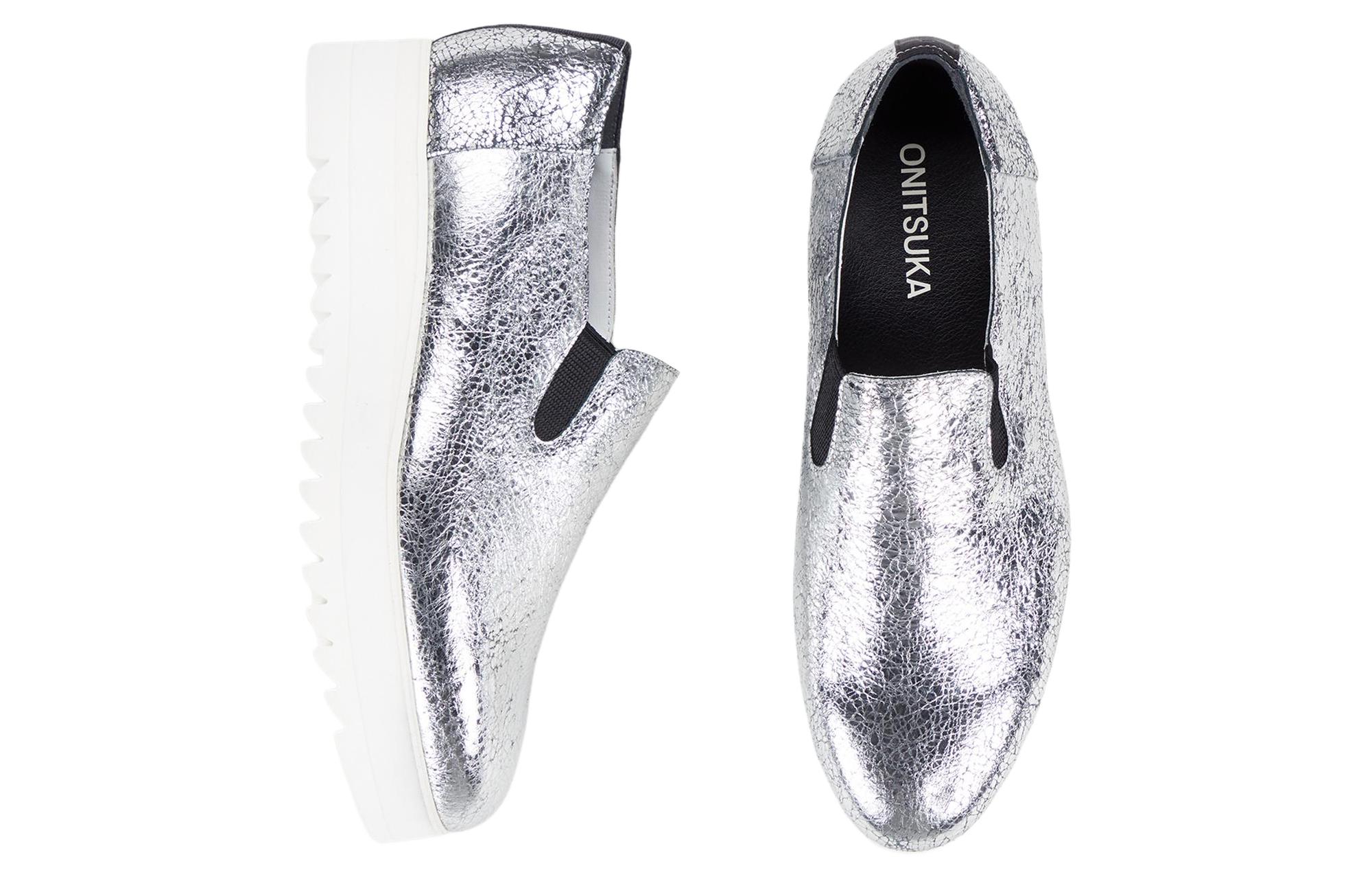 (W) Onitsuka Tiger Slip-on Platform 'Silver' 圖 5