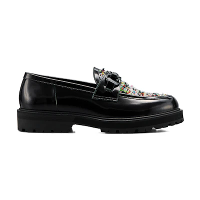 (W) Onitsuka Tiger THE ONITSUKA BIT LOAFER BLACK/DIRECTOIRE BLUE