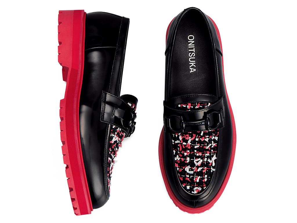 Cheap (W) 鬼塚虎 THE ONITSUKA 紳士便鞋 黑/經典紅 1182A680-002