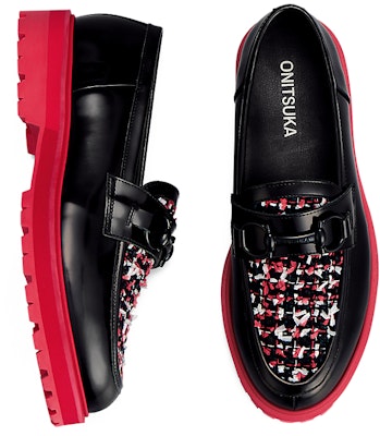 (Women) Onitsuka Tiger THE ONITSUKA BIT LOAFER BLACK/CLASSIC RED 1182A680-002 Cheap (Women) Onitsuka Tiger THE ONITSUKA BIT LOAFER BLACK/CLASSIC RED 1182A680-002