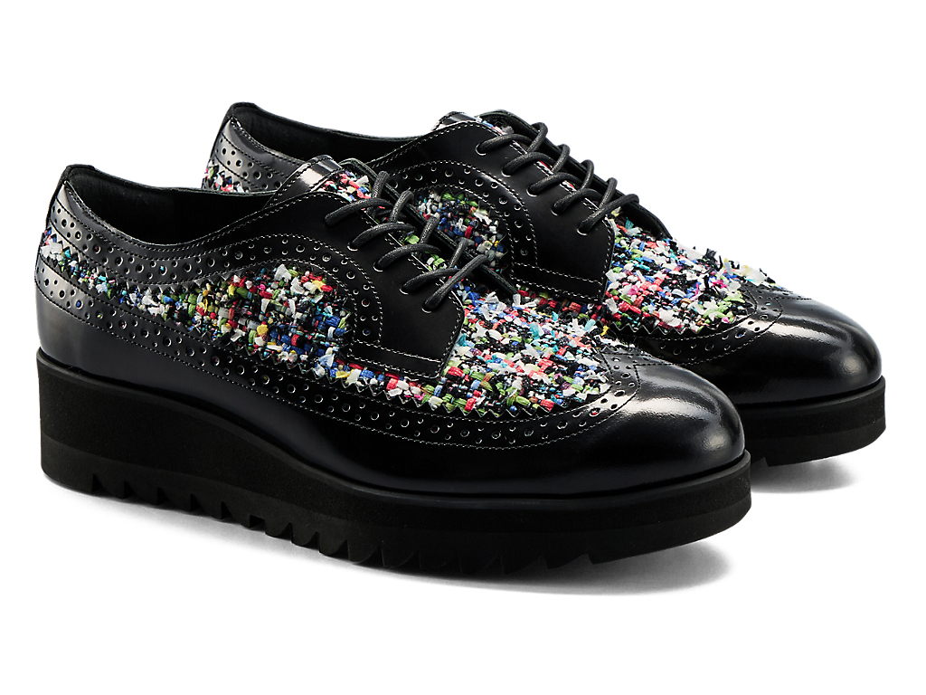 Order (W) オニツカタイガー THE ONITSUKA ブローグ ブラック/ディレクワイヤブルー 1182A679-001