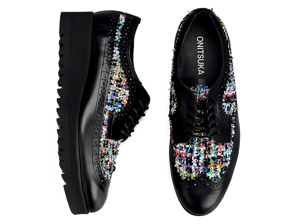 Cheap (W) オニツカタイガー THE ONITSUKA ブローグ ブラック/ディレクワイヤブルー 1182A679-001