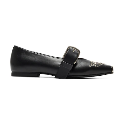 (W) ONITSUKA TIGER TIGER BALLERINA STUDS BLACK/SILVER