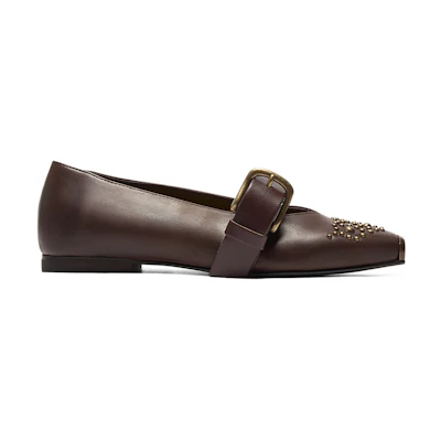 (W) ONITSUKA TIGER TIGER BALLERINA STUDS BROWN STORM/PURE GOLD