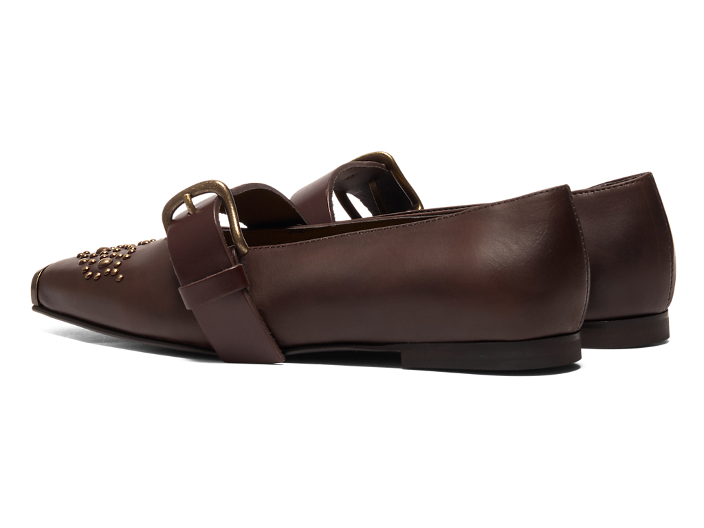 Shop (W) ONITSUKA TIGER TIGER BALLERINA STUDS COKLAT STORM/EMAS TULEN 1182A682-200