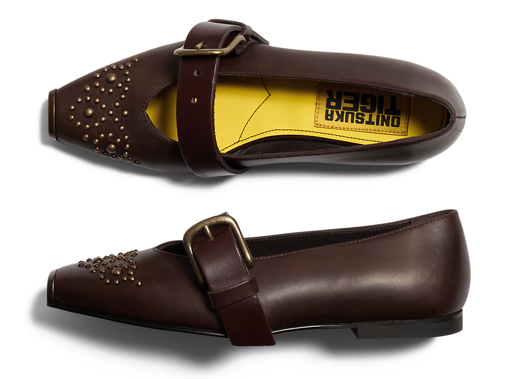 Cheap (W) ONITSUKA TIGER TIGER BALLERINA STUDS COKLAT STORM/EMAS TULEN 1182A682-200