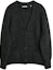 Order (W) OUR LEGACY Hitam V-Neck Lengan Panjang Cardigan Rajut Polos Sweater W4223WCGM