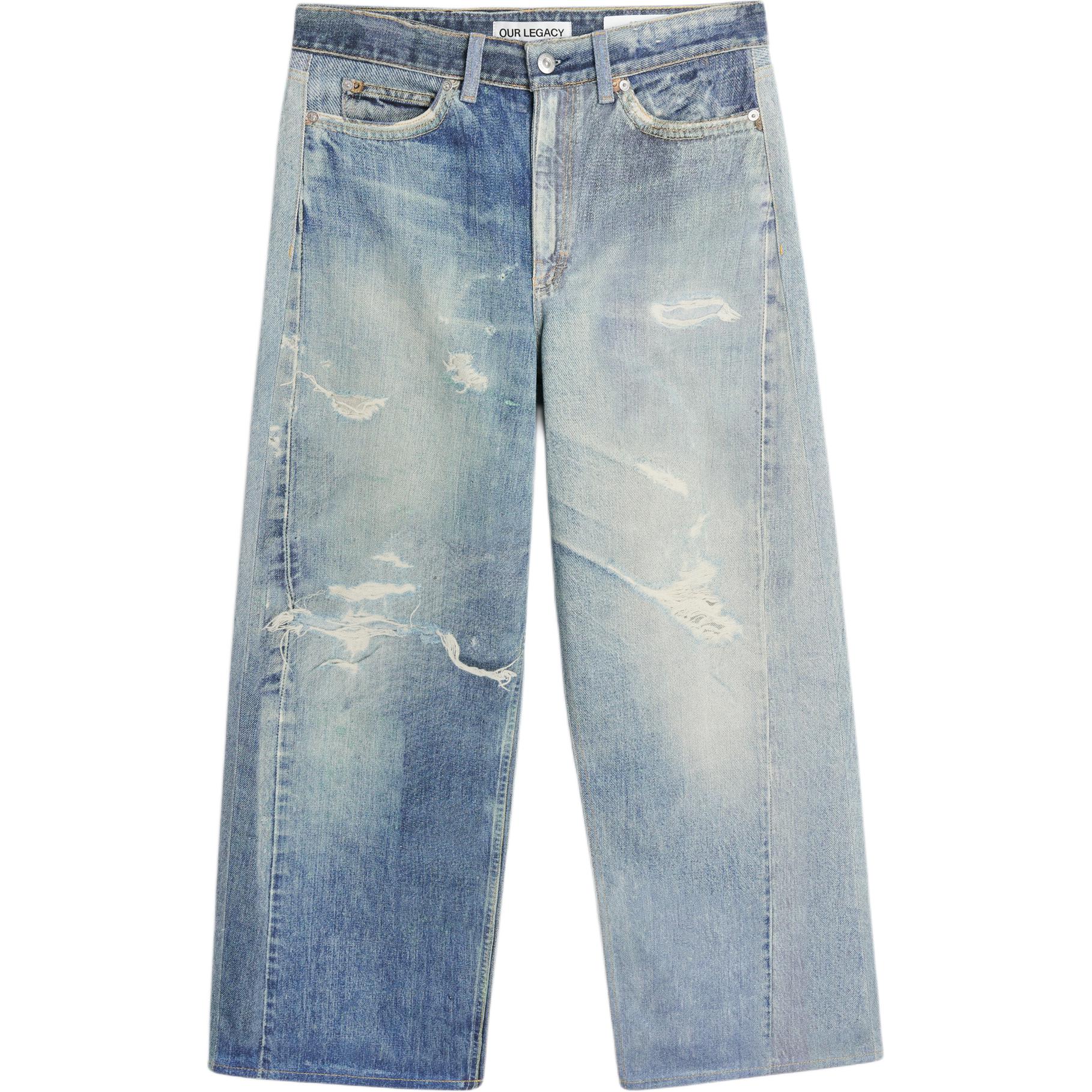 (Women) OUR LEGACY FW22  Blue Digital Print Zipper Jeans W4205TDD